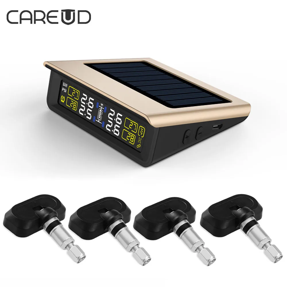 CAREUD T86 Solar Energy Car TPMS Tire Pressure real time Monitoring System Solar Power charging Digital LCD Display Alarm System
CAREUD T86 Solar Energy Car TPMS Tire Pressure real time Monitoring System Solar Power charging Digital LCD Display Alarm System