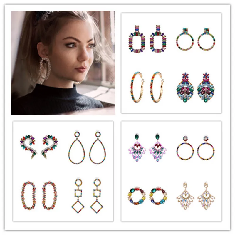 JUJIA 21 designs Oversize Geometric Drop Earrings For Women Big round Multicolor Crystal Statement Earrings Party Jewelry 2019
JUJIA 21 designs Oversize Geometric Drop Earrings For Women Big round Multicolor Crystal Statement Earrings Party Jewelry 2019