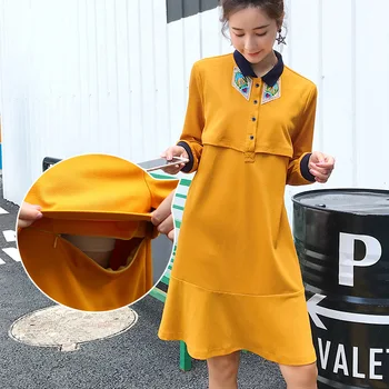 Autumn Pregnancy Nursing Dress for Pregnancy Woman Party Maternity Breastfeeding Clothes Elegant Office Lady Vestidos Y680
Autumn Pregnancy Nursing Dress for Pregnancy Woman Party Maternity Breastfeeding Clothes Elegant Office Lady Vestidos Y680