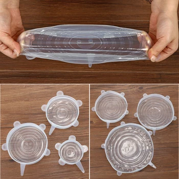 6 Pcs Silicone Stretch Lids Reusable Airtight Food Wrap Covers Keeping Fresh Seal Bowl Stretchy Wrap Cover Kitchen accessories
6 Pcs Silicone Stretch Lids Reusable Airtight Food Wrap Covers Keeping Fresh Seal Bowl Stretchy Wrap Cover Kitchen accessories