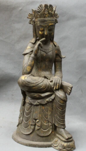 JP S0524 17" Chinese Buddhism Bronze Seat Northern Wei Buddha Dynasty Thinking Statue