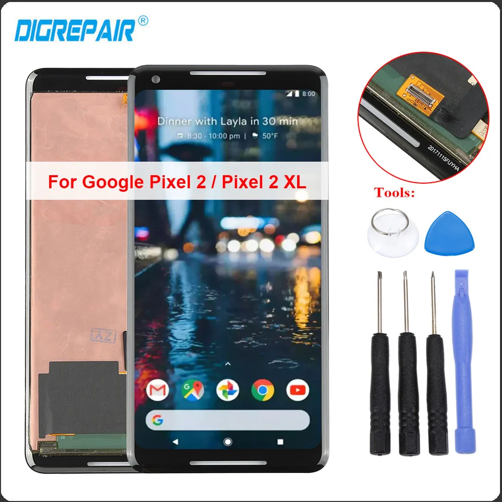 

For Google Pixel 2 XL LCD Screen Display Touch Screen Digitizer Assembly Replacements Display For Google Pixel 2 LCD