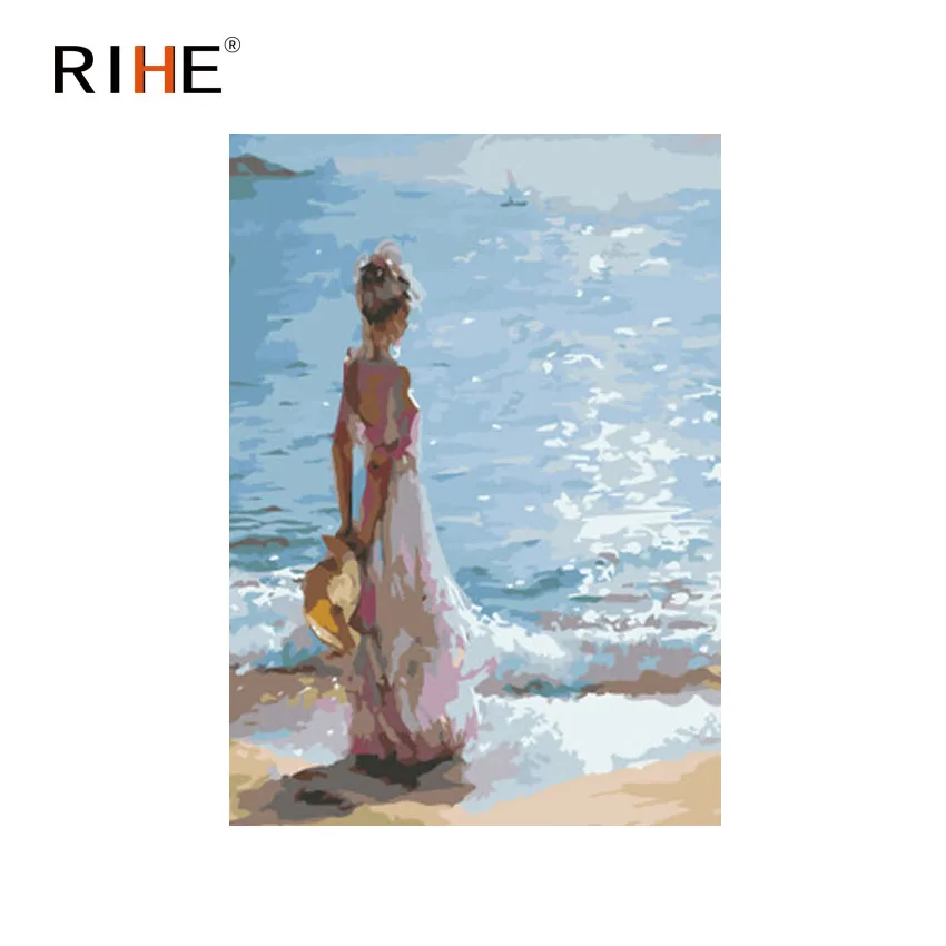 RIHE Seaside Girl Oil Painting By Numbers Sunshine Cuadros Decoracion Acrylic Paint On Canvas For Artwork Modern Home Decor 2018
RIHE Seaside Girl Oil Painting By Numbers Sunshine Cuadros Decoracion Acrylic Paint On Canvas For Artwork Modern Home Decor 2018