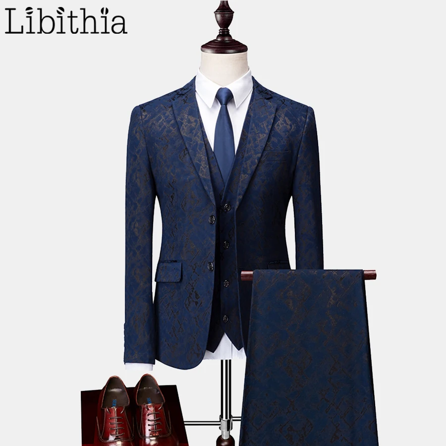Mens Slim Fit 3 Piece Suits Single Breasted Blazer Jacket Pant Vest Navy Black Plus Size M-6XL Autumn Winter Dress Wedding T217
Mens Slim Fit 3 Piece Suits Single Breasted Blazer Jacket Pant Vest Navy Black Plus Size M-6XL Autumn Winter Dress Wedding T217
