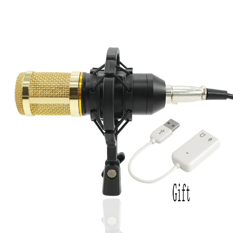 BM-800 Condenser Audio 3.5mm Wired Studio Microphone Vocal Recording KTV Karaoke Microphone Mic Stand For Computer BM 800
BM-800 Condenser Audio 3.5mm Wired Studio Microphone Vocal Recording KTV Karaoke Microphone Mic Stand For Computer BM 800