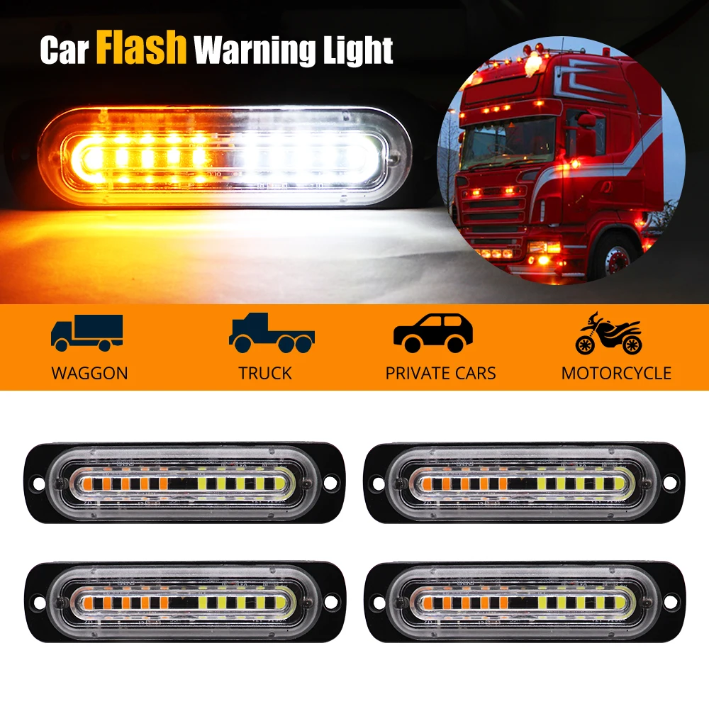 LED Strobe Warning Light Grille Flashing Breakdown Emergency Light Ultra-thin Car Truck Side Lamp Traffic Signal Light 12V 24V
LED Strobe Warning Light Grille Flashing Breakdown Emergency Light Ultra-thin Car Truck Side Lamp Traffic Signal Light 12V 24V