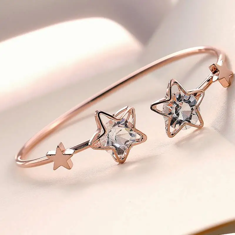 Ladies Hollow Alloy Stars Design Cuff Bangles Rhinestone Crystal Hand Chains Anniversary Festival Gifts jb231
Ladies Hollow Alloy Stars Design Cuff Bangles Rhinestone Crystal Hand Chains Anniversary Festival Gifts jb231