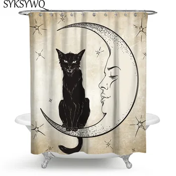 Black Cat Moon Shower Curtain Waterproof Moon Face Night Cat Funny Bath Curtain For The Bathroom Polyester Fabric Bath Decor
Black Cat Moon Shower Curtain Waterproof Moon Face Night Cat Funny Bath Curtain For The Bathroom Polyester Fabric Bath Decor
