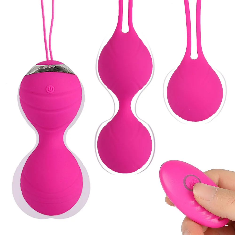4 pcs Vaginal Tighten Exercise Kegel Balls Vibrator For Women Wireless Remote Vibrating Vagina Eggs Vibrator Sex Toy For Women (2)