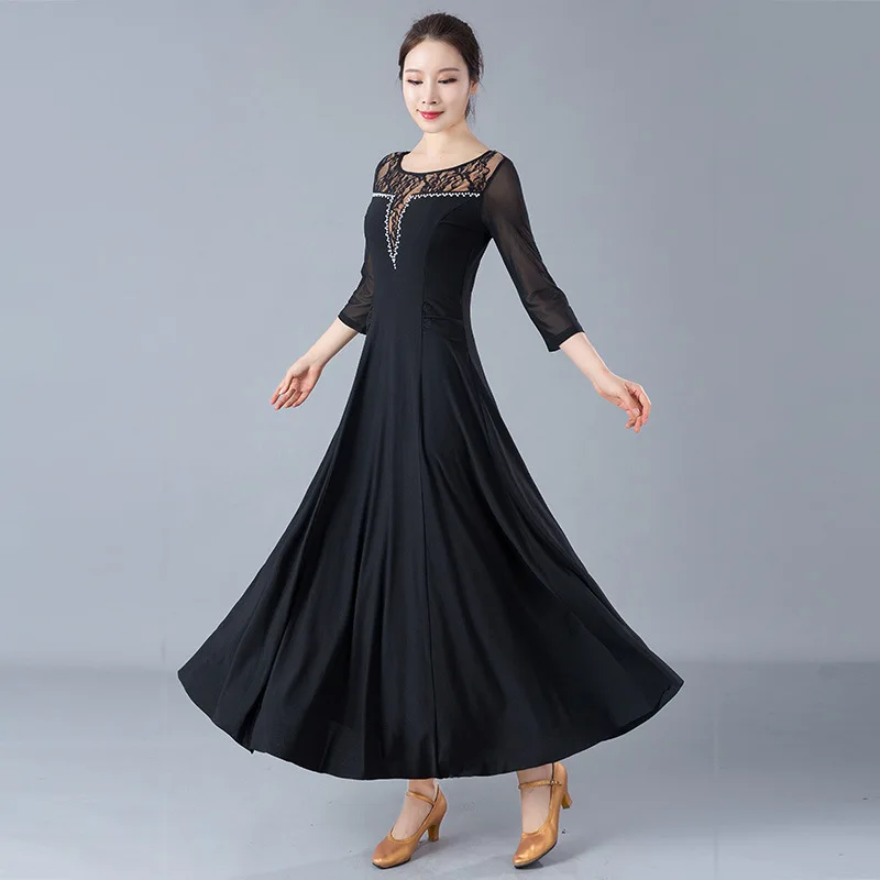 Ballroom Dancing Dress Lace Long Swing Modern Dance Standard Waltz Tango Performance Competition Dance Wear For Women
Ballroom Dancing Dress Lace Long Swing Modern Dance Standard Waltz Tango Performance Competition Dance Wear For Women