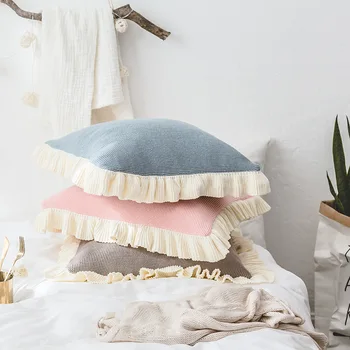 45*45CM 100% cotton fabric knitted flounces cushion cover sofa knit pillowcase decorative throw pillow cover household indoor
45*45CM 100% cotton fabric knitted flounces cushion cover sofa knit pillowcase decorative throw pillow cover household indoor