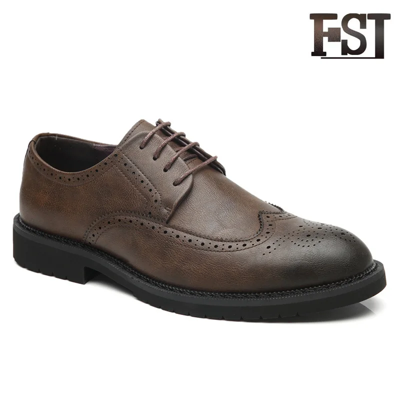 FSJ Genuine Leather Derby Shoes Man Oxfords Lace Up Spring/Autumn Summer Sewing Height Increasing Breathable Office Career 2019
FSJ Genuine Leather Derby Shoes Man Oxfords Lace Up Spring/Autumn Summer Sewing Height Increasing Breathable Office Career 2019