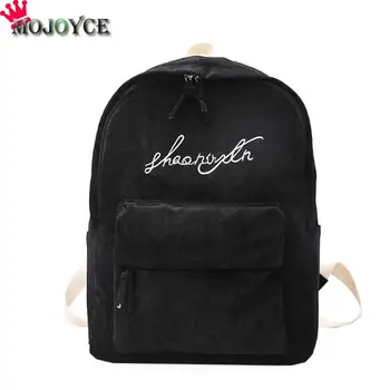 Letter Print Women Backpack Preppy Style Girls Corduroy Travel School Backpack Mochilas Mujer 2018
Letter Print Women Backpack Preppy Style Girls Corduroy Travel School Backpack Mochilas Mujer 2018