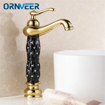 Luxury Gold Plated Bathroom Faucet Tall Black Ceramic Body Basin Sink Mixer Tap G-009
Luxury Gold Plated Bathroom Faucet Tall Black Ceramic Body Basin Sink Mixer Tap G-009