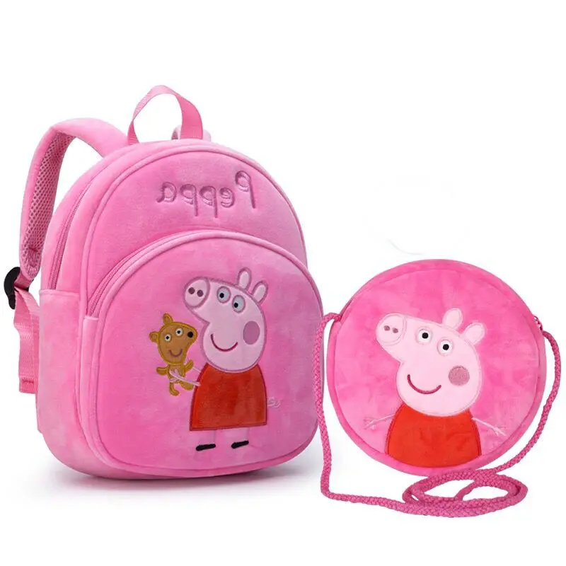 2pcs/set Genuine Peppa pig 28cm bag+13cm part kids Bag Kid cute Kindergarten Cartoon Plush Backpack Stuffed Animal Backpack
2pcs/set Genuine Peppa pig 28cm bag+13cm part kids Bag Kid cute Kindergarten Cartoon Plush Backpack Stuffed Animal Backpack