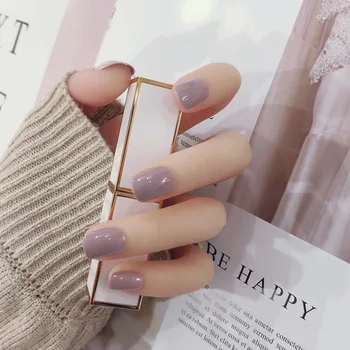 24PCS Cute Jelly purple Fake Nail Art Stickers Pure Color Waterproof Short Round Full Cover Artificial Nail Patches With Glue
24PCS Cute Jelly purple Fake Nail Art Stickers Pure Color Waterproof Short Round Full Cover Artificial Nail Patches With Glue