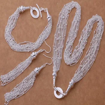 AS276 Lucky Silver Color 925 Jewelry Sets For Women Bracelet 054 + Necklace 469 + Earring 267 /bnkakera Alkajcra
AS276 Lucky Silver Color 925 Jewelry Sets For Women Bracelet 054 + Necklace 469 + Earring 267 /bnkakera Alkajcra