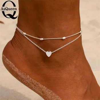 Women Anklets Heart Barefoot Crochet Sandals Foot Jewelry Two Layer Foot Legs Bracelet Anklets
Women Anklets Heart Barefoot Crochet Sandals Foot Jewelry Two Layer Foot Legs Bracelet Anklets