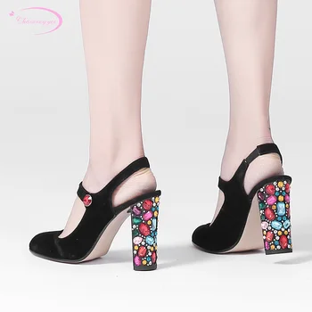 Chinese party style comfortable round toe sheep suede summer sandals fashion crystal belt buckle high heel chunky women's shoes
Chinese party style comfortable round toe sheep suede summer sandals fashion crystal belt buckle high heel chunky women's shoes