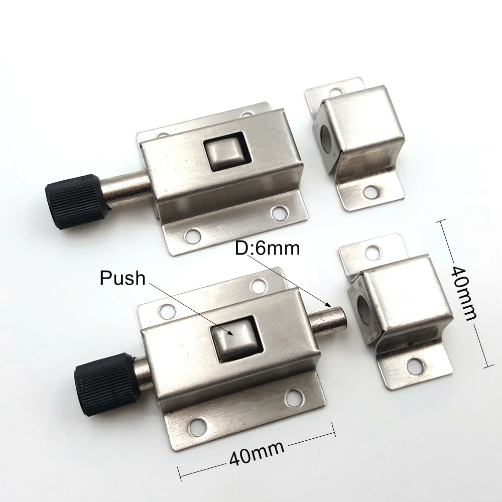 1Pcs 2 inch Stainless Steel Brushed Automatic spring Door Latch Sliding Lock Bolt Latch Hasp Staple Gate Safety Lock
1Pcs 2 inch Stainless Steel Brushed Automatic spring Door Latch Sliding Lock Bolt Latch Hasp Staple Gate Safety Lock