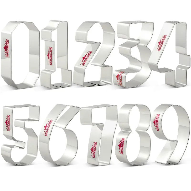 KENIAO Numbers Cookie Cutter for Kids Birthday Party - Number 0,1,2,3,4,5,6,7,8,9 Biscuit and Fondant Cutters - Stainless Steel
KENIAO Numbers Cookie Cutter for Kids Birthday Party - Number 0,1,2,3,4,5,6,7,8,9 Biscuit and Fondant Cutters - Stainless Steel