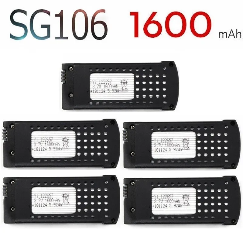 For SG106 1600mAh 3.7V Lipo Battery for RC Helicopter Drone Quadcopter Spare Parts 3.7v Rechargeable Battery SG-106 5pcs/sets
For SG106 1600mAh 3.7V Lipo Battery for RC Helicopter Drone Quadcopter Spare Parts 3.7v Rechargeable Battery SG-106 5pcs/sets