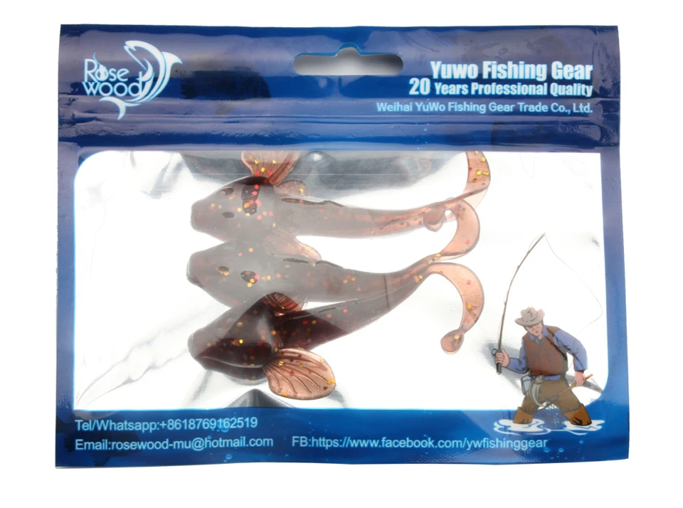 2018 RoseWood High Quality Small 3D Soft Plastic Lures 8cm4.4g 6pcs Vivid Fins Swimming Soft Baits Handmade Silicon Rubber Lure (6)