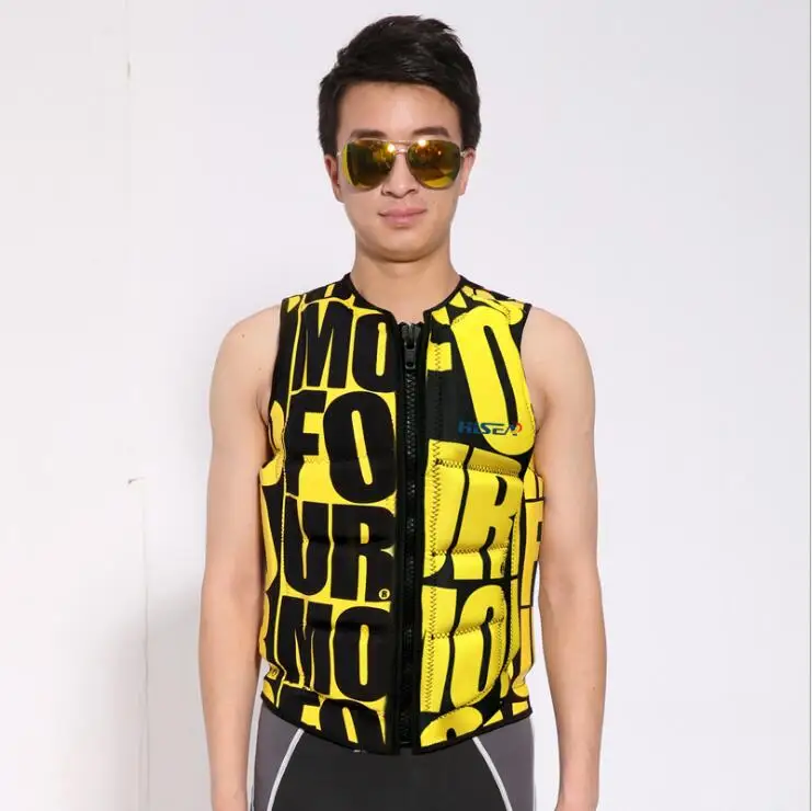 Hisea Professional Adult Life Vest Jacket Thick Water Floating Surfing Snorkeling Fishing Racing Portable Folded Swimming Vest