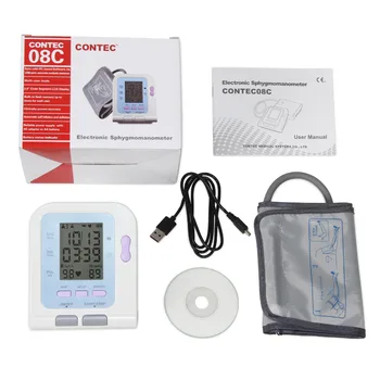 CE FDA CONTEC08C Digital blood pressure monitor with SPO2 sensor NIBP PR Free Shipping
CE FDA CONTEC08C Digital blood pressure monitor with SPO2 sensor NIBP PR Free Shipping