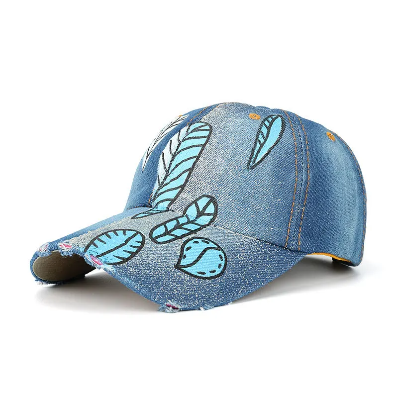Fashion Couple Women Baseball Cap Comfortable Adumbral Sunshade Hat Spring Summer Denim Hand-Painted Leaves Wild Men Outdoor
Fashion Couple Women Baseball Cap Comfortable Adumbral Sunshade Hat Spring Summer Denim Hand-Painted Leaves Wild Men Outdoor