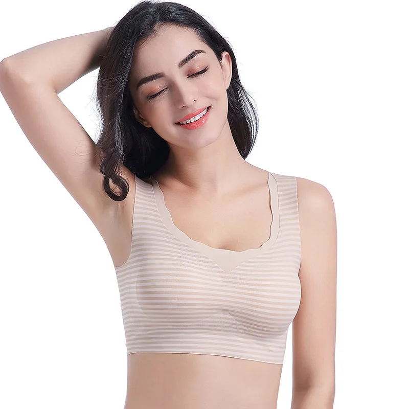 Seamless push up bra plus size XXXL underwear wireless Bra Women Sleep Push Up Wire Free Bra Seamless Stripe Brassiere S M L XXL
Seamless push up bra plus size XXXL underwear wireless Bra Women Sleep Push Up Wire Free Bra Seamless Stripe Brassiere S M L XXL