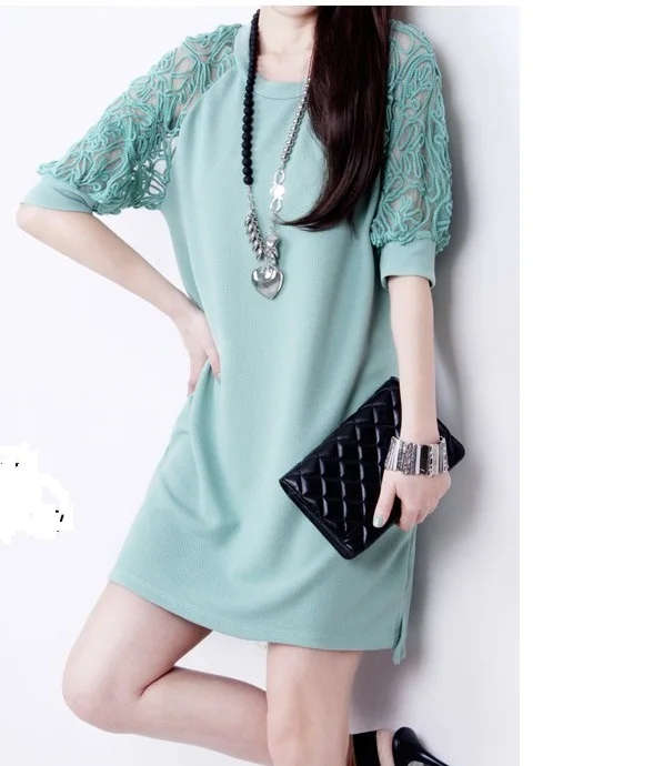 2016 plus size S-XXXLTransparent Mesh Lace half sleeve white Short dresses women A-line Mint dresses women black womans dress
2016 plus size S-XXXLTransparent Mesh Lace half sleeve white Short dresses women A-line Mint dresses women black womans dress