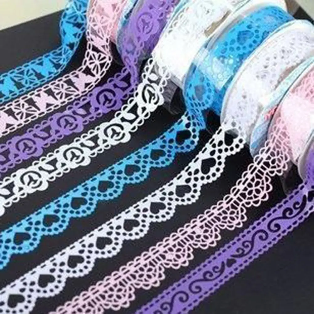 5 Rolls 1 M DIY Scrapbooking Lace Decor Tape Sticky Craft Gift Packing Hollow Paper Tapes Scrapbook Decoration Supply
5 Rolls 1 M DIY Scrapbooking Lace Decor Tape Sticky Craft Gift Packing Hollow Paper Tapes Scrapbook Decoration Supply