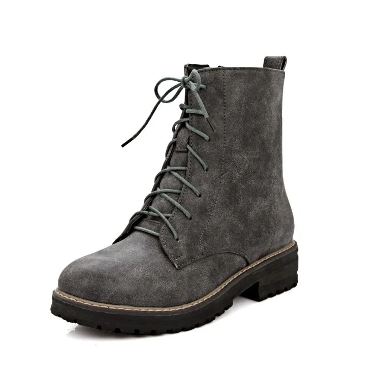 Women's Warm Winter Retro Lace Up Martin Boots Ladies Cheap Fashion Black Chunky Heels Platform Ankle Booties Casual Shoes
Women's Warm Winter Retro Lace Up Martin Boots Ladies Cheap Fashion Black Chunky Heels Platform Ankle Booties Casual Shoes