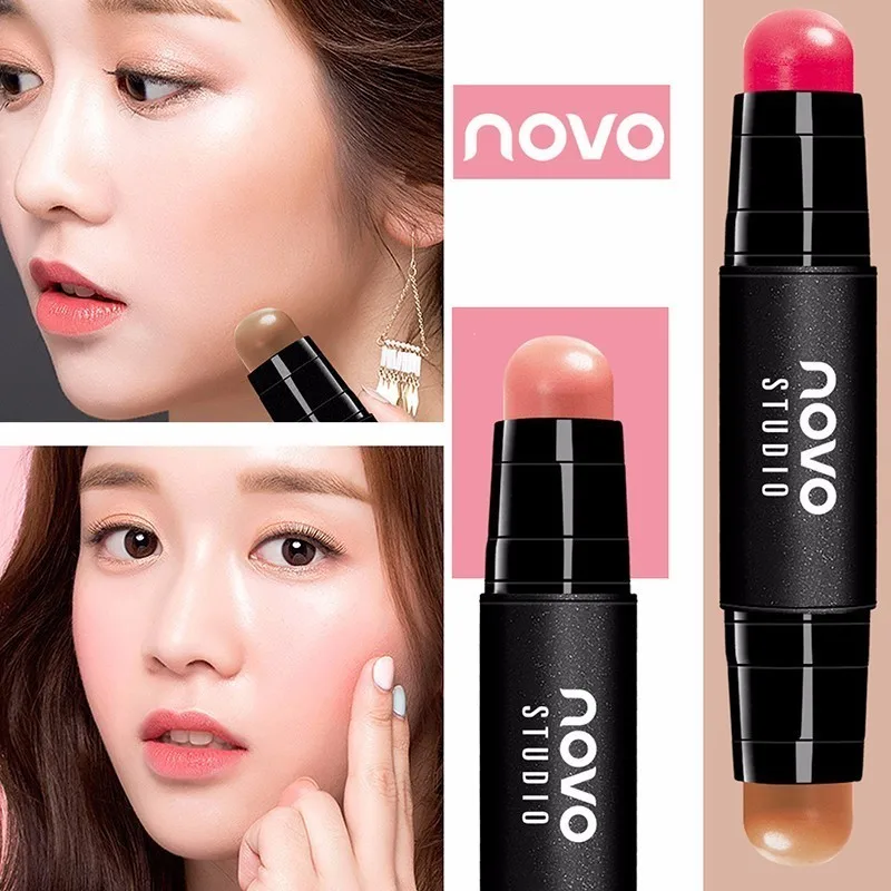NOVO Double Head Face Matte Blush Cream Stick Make Up Bronzer Rouge Cheek Mineral Long-lasting Blusher Set Makeup
NOVO Double Head Face Matte Blush Cream Stick Make Up Bronzer Rouge Cheek Mineral Long-lasting Blusher Set Makeup
