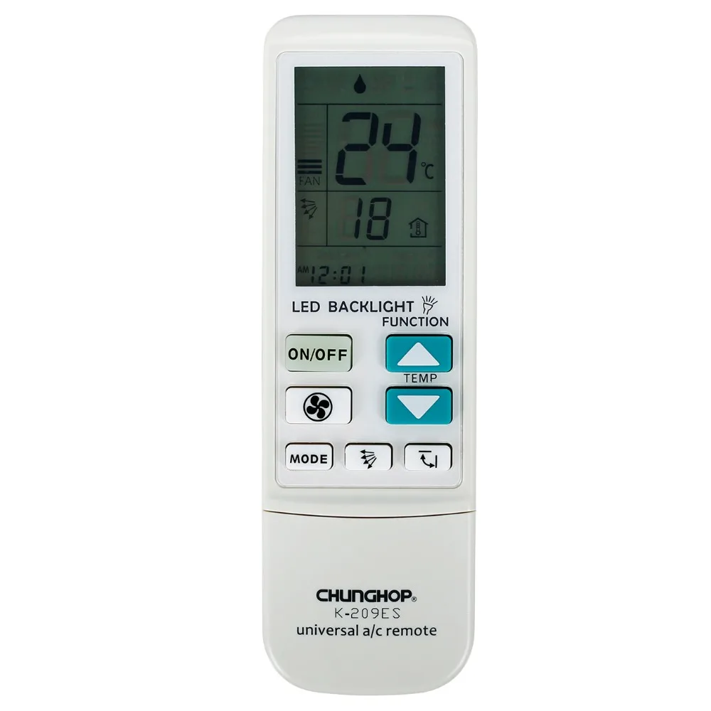 A/C controller Air Conditioner air conditioning remote control CHUNGHOP K209ES USE FOR gree midea york national K-209ES
A/C controller Air Conditioner air conditioning remote control CHUNGHOP K209ES USE FOR gree midea york national K-209ES