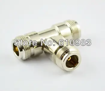 5 pcs/lot N Adapter N Female to 2 N Female 3 Way T Type Connector
5 pcs/lot N Adapter N Female to 2 N Female 3 Way T Type Connector