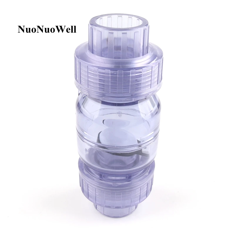 1pc Inner Dia 25mm 32mm Check Valve Transparent UPVC Flip Plate One-way Valve Industrial aquarium irrigation PVC Union Connector
1pc Inner Dia 25mm 32mm Check Valve Transparent UPVC Flip Plate One-way Valve Industrial aquarium irrigation PVC Union Connector