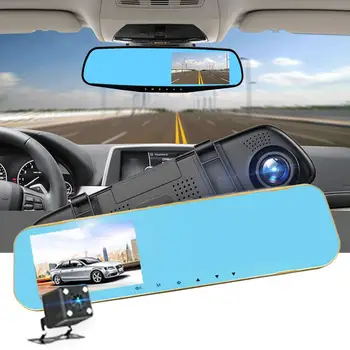 4.3" Car DVR Camera Driving Recorder Dual Lens Video Rear Mirror View Full HD 1080P Night Vision Loop Recording Dash Camera
4.3" Car DVR Camera Driving Recorder Dual Lens Video Rear Mirror View Full HD 1080P Night Vision Loop Recording Dash Camera