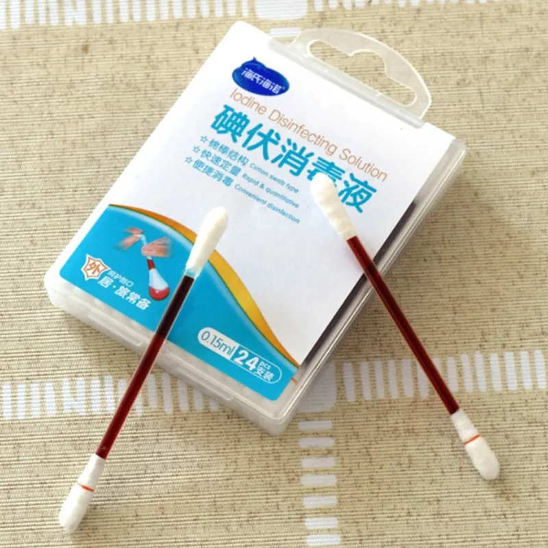 24Pcs Iodine Cotton Stick Swab For Emergency Wound Care First Aid Kit Supplies And Baby Care Sterilized And Disinfected
24Pcs Iodine Cotton Stick Swab For Emergency Wound Care First Aid Kit Supplies And Baby Care Sterilized And Disinfected
