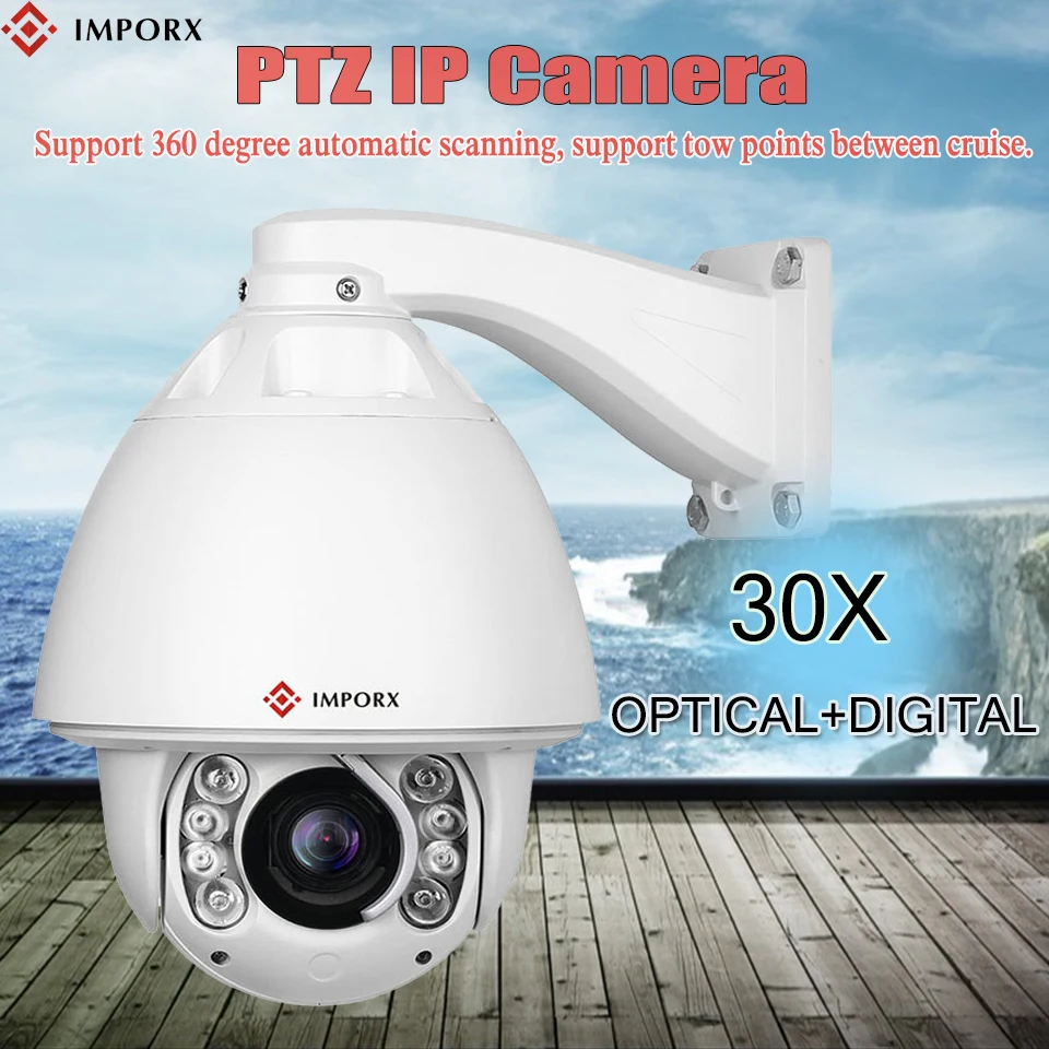 IMPORX HD 1080P 2MP PTZ IP Camera Wireless 30X Zoom IR Auto Tracking Camera Onvif Network PTZ CCTV Security Camera Support POE
IMPORX HD 1080P 2MP PTZ IP Camera Wireless 30X Zoom IR Auto Tracking Camera Onvif Network PTZ CCTV Security Camera Support POE