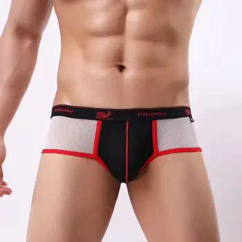 Sexy Gay Underwear Men Briefs Shorts Breathable Mesh Panties Man Low Rise U Convex Pouch Underpants Cueca masculina ropa S-L
Sexy Gay Underwear Men Briefs Shorts Breathable Mesh Panties Man Low Rise U Convex Pouch Underpants Cueca masculina ropa S-L