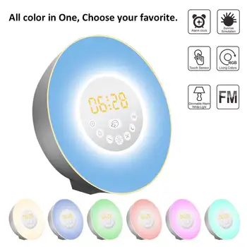 LED Light Digital Alarm Clock Wake Up Light Alarm USB Interface Digital Clock FM radio Sounds Function 7 Colors Light
LED Light Digital Alarm Clock Wake Up Light Alarm USB Interface Digital Clock FM radio Sounds Function 7 Colors Light