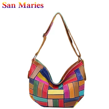 San Maries High Quality Women's Genuine Leather Bags Colorful Patchwork Shoulder Crossbody Bags Fashion Ladies Messenger
San Maries High Quality Women's Genuine Leather Bags Colorful Patchwork Shoulder Crossbody Bags Fashion Ladies Messenger