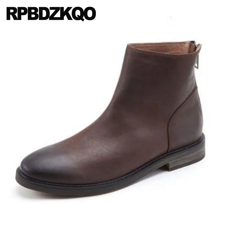 Boots Autumn Zipper Full Grain Leather Luxury Vintage Ankle 2018 Men's Shoes Korean Booties Brown High Quality Short Designer
Boots Autumn Zipper Full Grain Leather Luxury Vintage Ankle 2018 Men's Shoes Korean Booties Brown High Quality Short Designer
