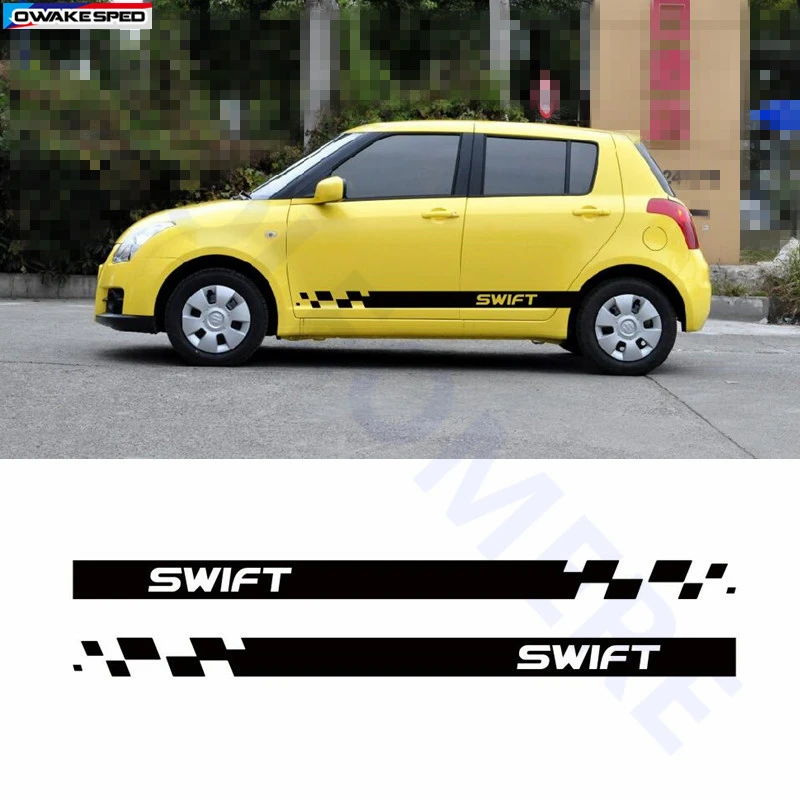 2pcs Sport Door Side Skirt Stripes Car Styling Body Decor Stickers Auto Customized Decal For Suzuki Swift
2pcs Sport Door Side Skirt Stripes Car Styling Body Decor Stickers Auto Customized Decal For Suzuki Swift