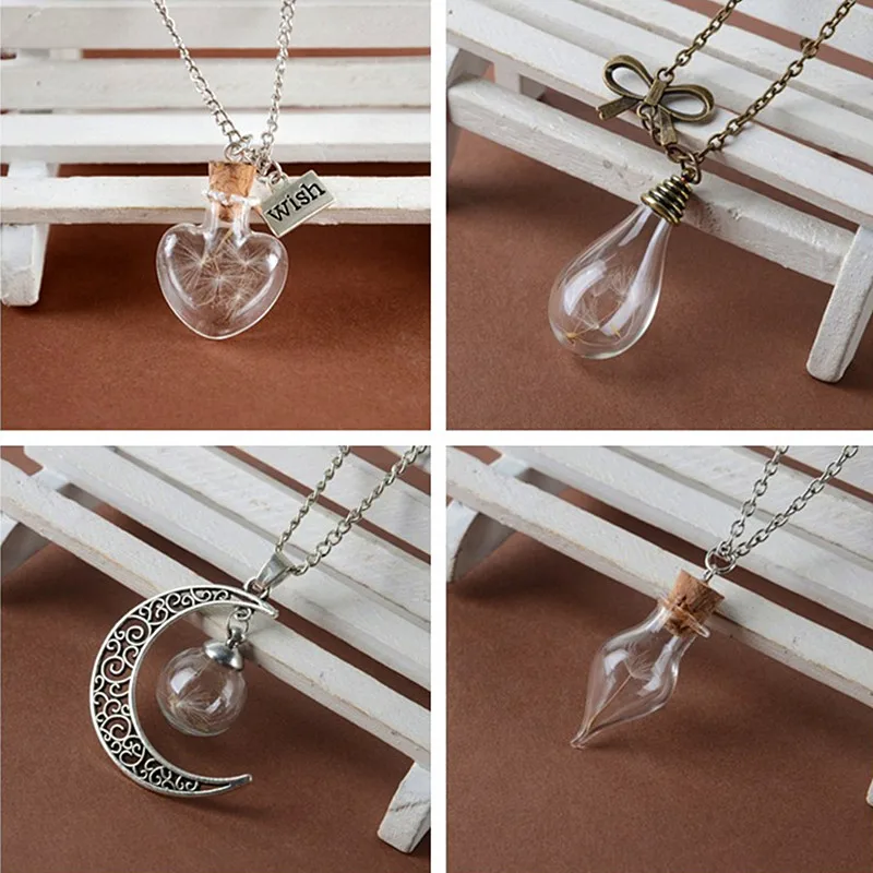 Wish Glass Bottle Real Dandelion Seeds endant Necklace Lucky Locket Jewelry For Women Friend
Wish Glass Bottle Real Dandelion Seeds endant Necklace Lucky Locket Jewelry For Women Friend