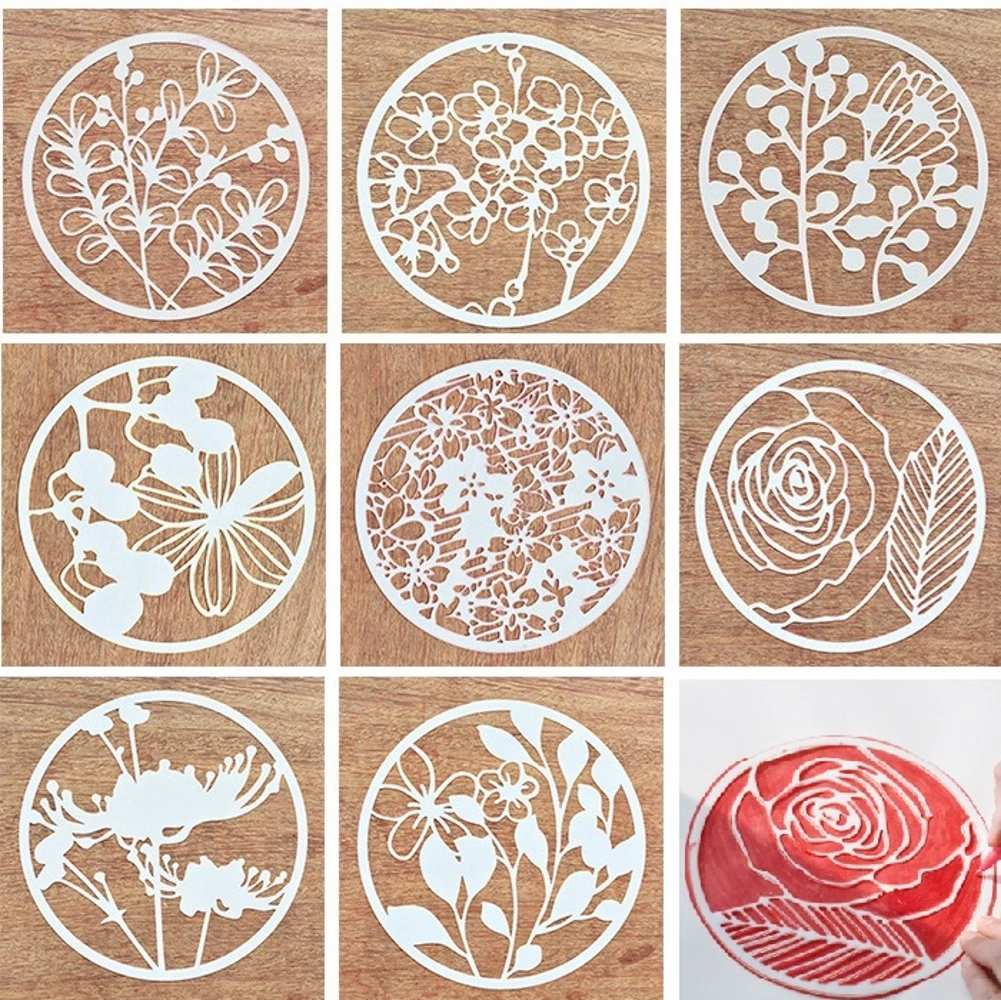 New 8Pcs/Set 16.5cm Window Flowers Round DIY Layering Stencils Painting Scrapbook Coloring Embossing Album Decorative Template
New 8Pcs/Set 16.5cm Window Flowers Round DIY Layering Stencils Painting Scrapbook Coloring Embossing Album Decorative Template
