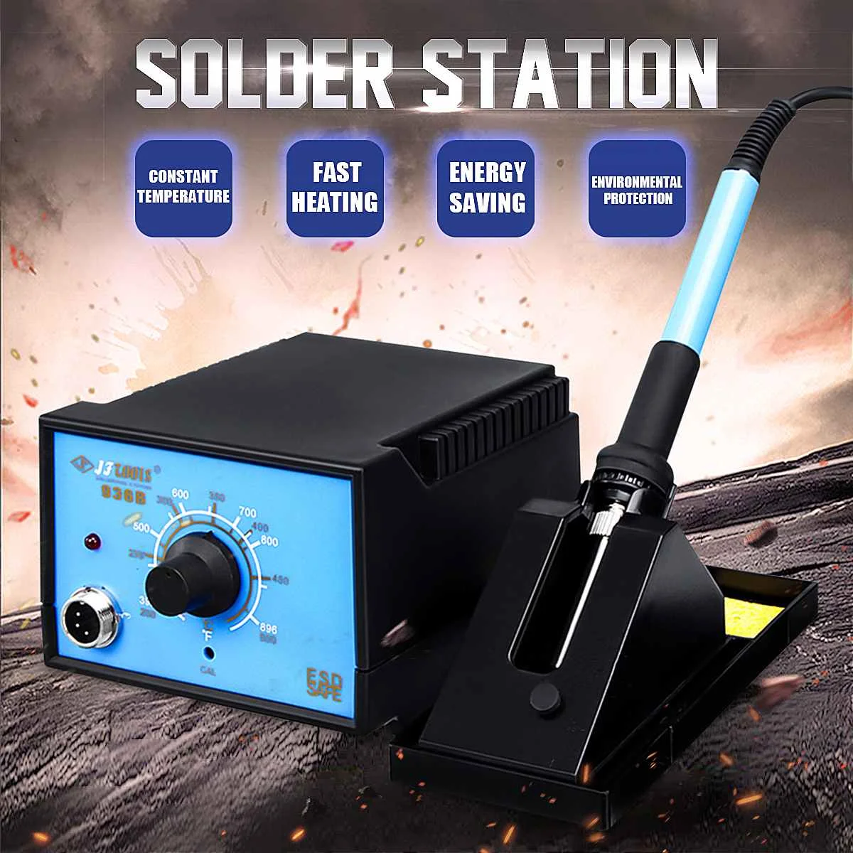 ESD Soldering Station 936 Constant Temperature Electric Soldering Iron Adjustable Temperature Solder Iron Rework Station
ESD Soldering Station 936 Constant Temperature Electric Soldering Iron Adjustable Temperature Solder Iron Rework Station