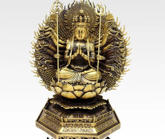 17'' China Tibet Thousand Hands Kwan-yin Avalokitesvara Buddha Bronze Statue 42cm
17'' China Tibet Thousand Hands Kwan-yin Avalokitesvara Buddha Bronze Statue 42cm